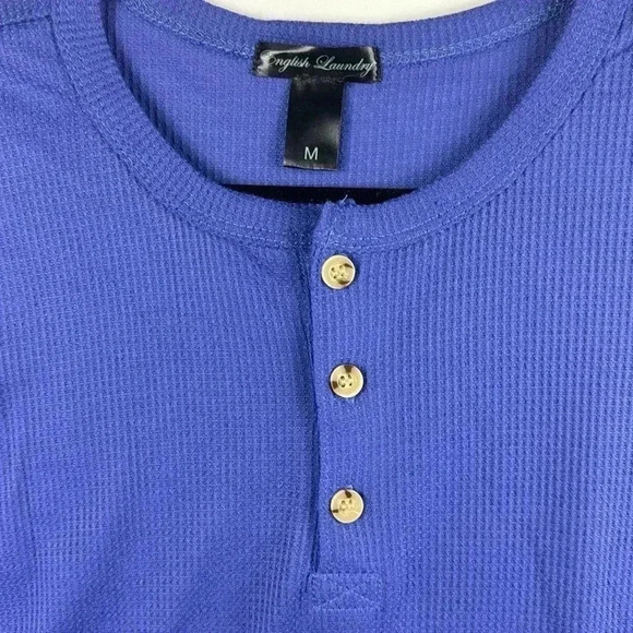 ENGLISH LAUNDRY SZ M LIGHTWEIGHT HENLEY PURPLE NWOT LONG SLEEVE CASUAL EASY CARE - Picture 2 of 5